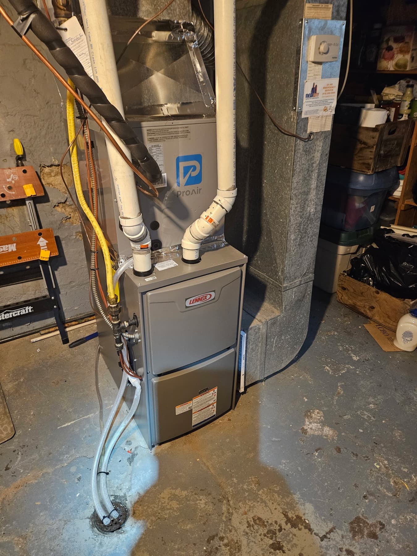 Megacity Lennox furnace installation in a Toronto home